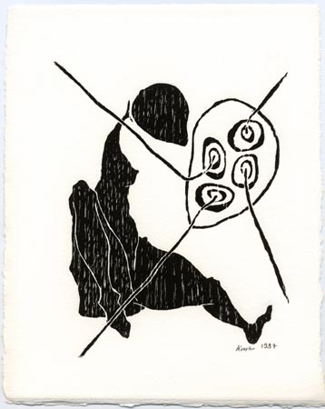 Woodcut The Fifth Province, 1987